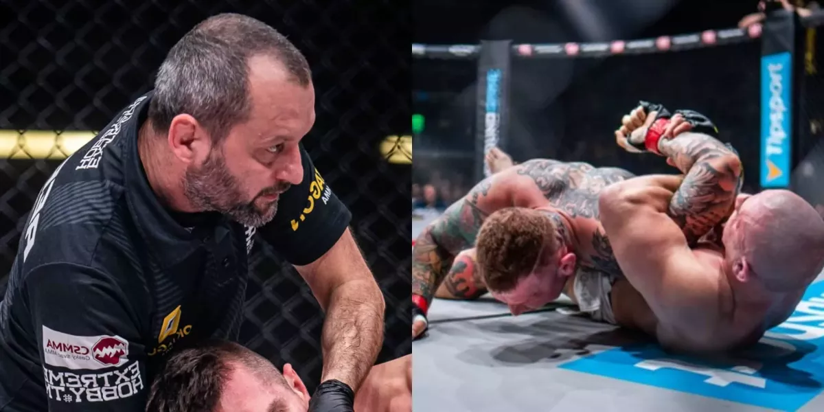 Rozhodčí Touš vysvětluje, proč ukončil zápas Mikulášek vs Meliš